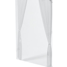 白色现代窗帘3d模型下载