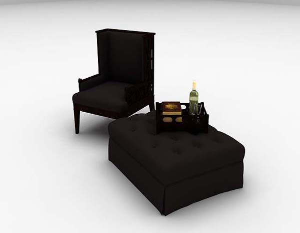 免费家居椅组合3d模型下载