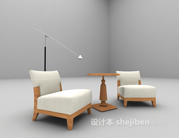 现代风格休闲沙发椅3d模型下载