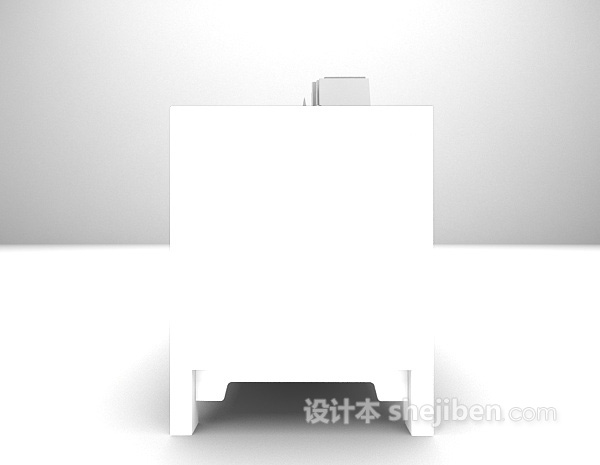 设计本白色电视柜欣赏3d模型下载