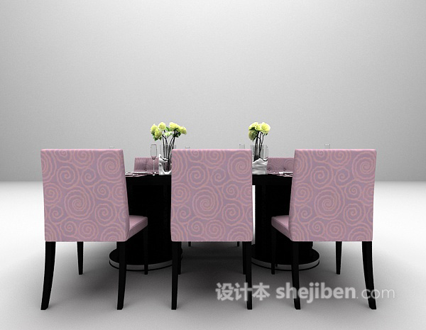 紫色方桌3d模型下载
