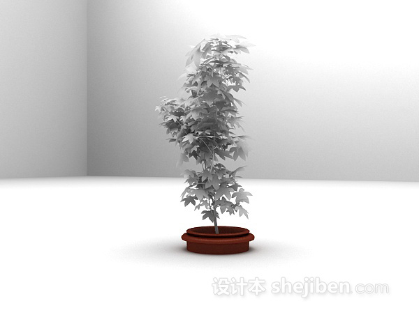 设计本植物盆栽max3d模型下载
