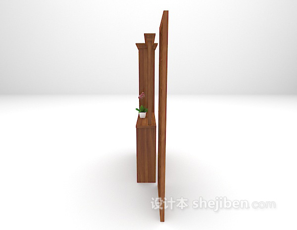 设计本木质边柜max推荐3d模型下载
