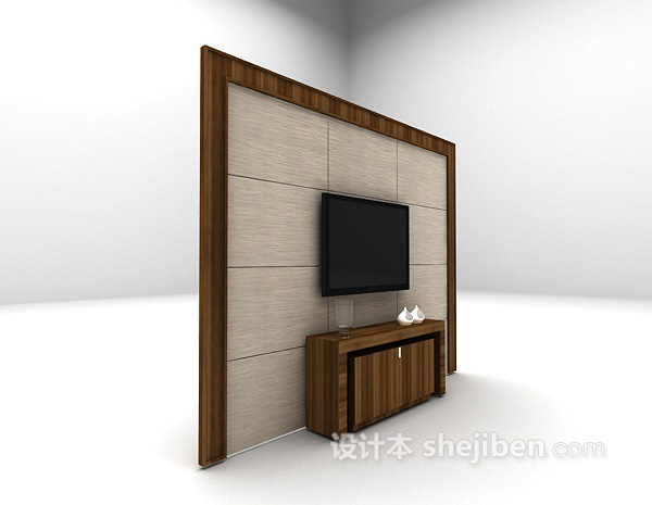 欧式风格电视柜组合3d模型下载