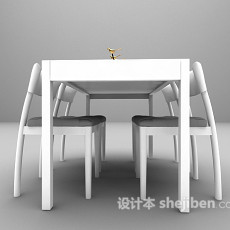 现代风格桌椅欣赏3d模型下载