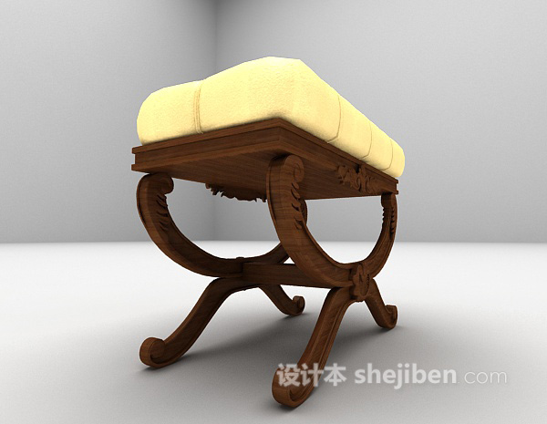 现代风格欧式床榻免费3d模型下载
