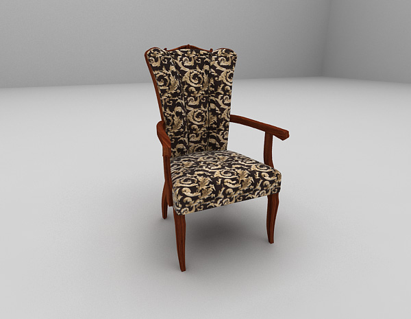 欧式风格欧式花纹沙发3d模型下载