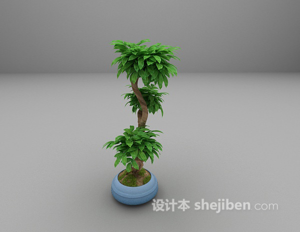 设计本绿色植物免费3d模型下载