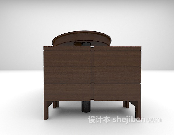 设计本黑色桌椅组合max3d模型下载