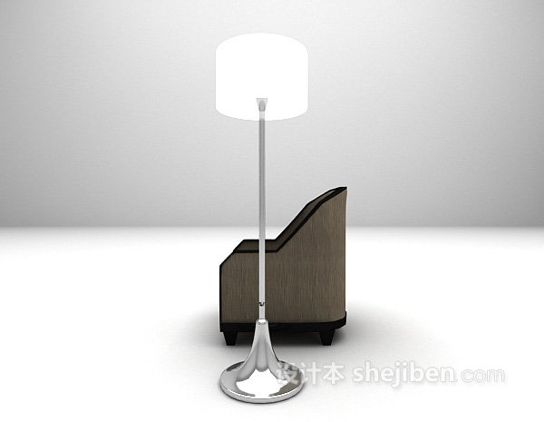 设计本布艺单人沙发3d模型下载