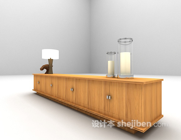 欧式风格欧式木质电视柜3d模型下载