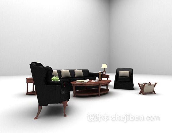 欧式风格欧式皮质沙发大全3d模型下载