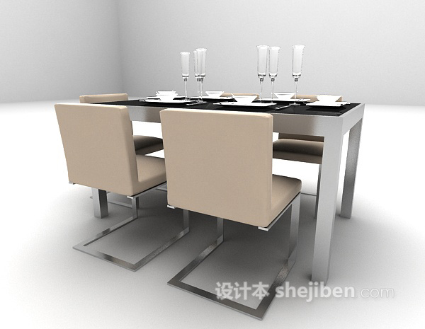 免费现代简约桌椅大全3d模型下载