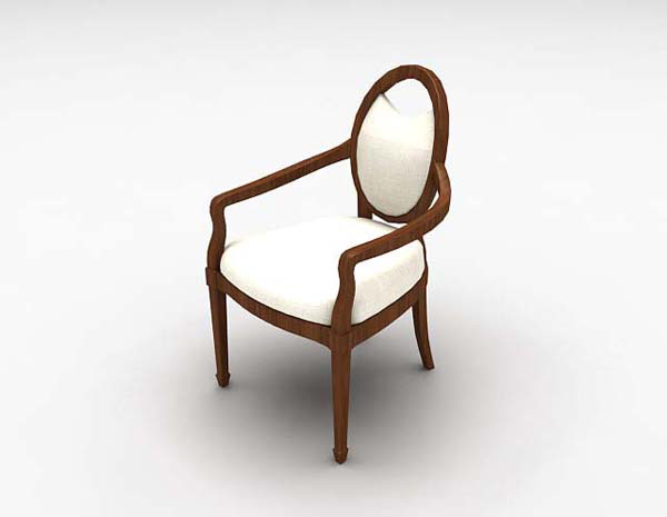 免费欧式新古典风格单椅3d模型下载