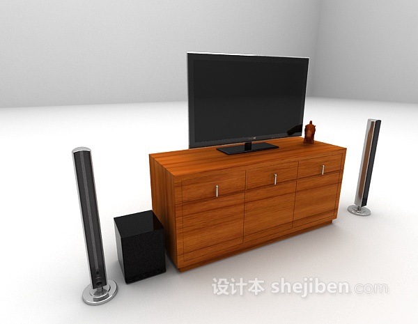 免费现代风格电视柜max3d模型下载