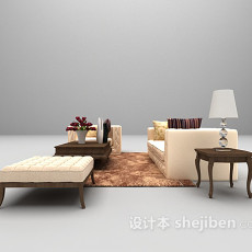 木质沙发组合大全3d模型下载