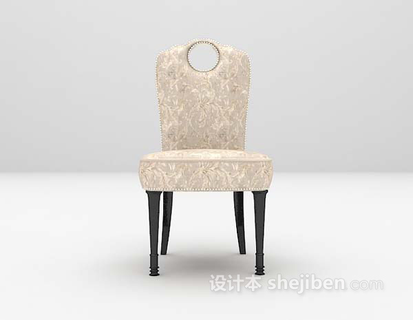 设计本欧式白色家居椅3d模型下载