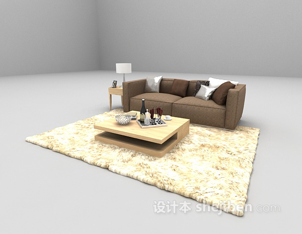 设计本现代组合沙发大全3d模型下载