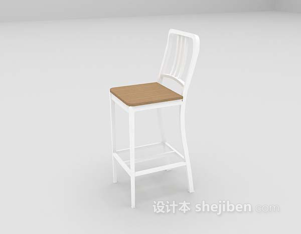 现代风格高脚吧台椅3d模型下载