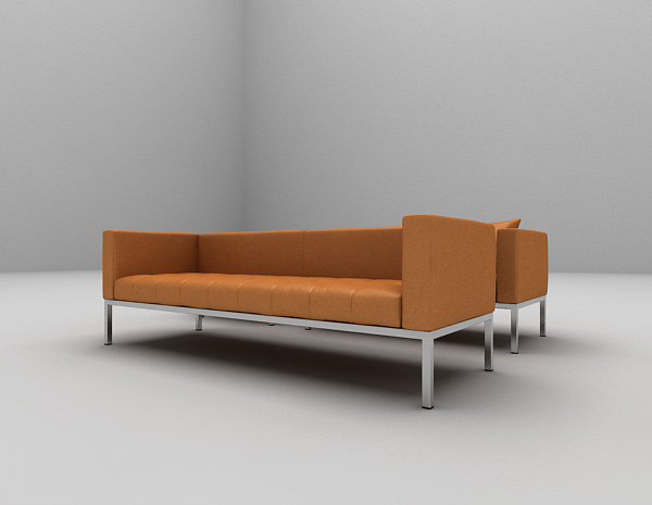 免费皮质沙发3d模型下载
