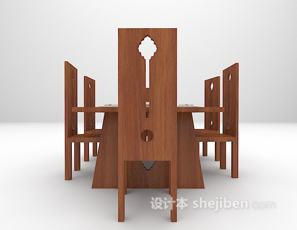 设计本木质餐桌大全3d模型下载