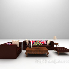 皮质沙发欣赏3d模型下载