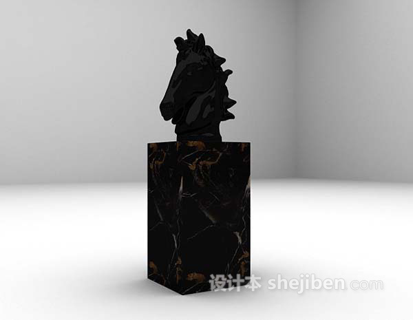 现代风格雕塑品3d模型下载