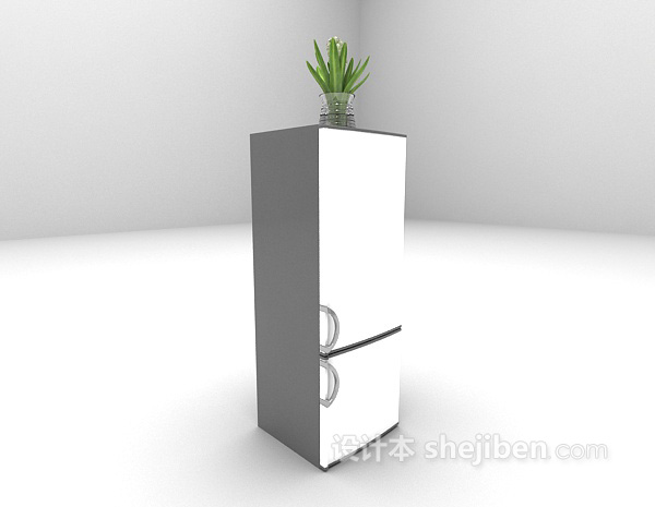 现代风格立体式冰箱3d模型下载