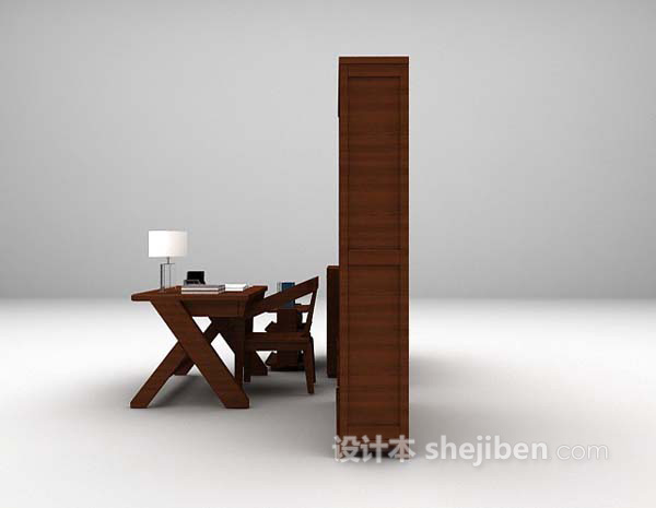 现代风格棕色桌椅组合大全3d模型下载