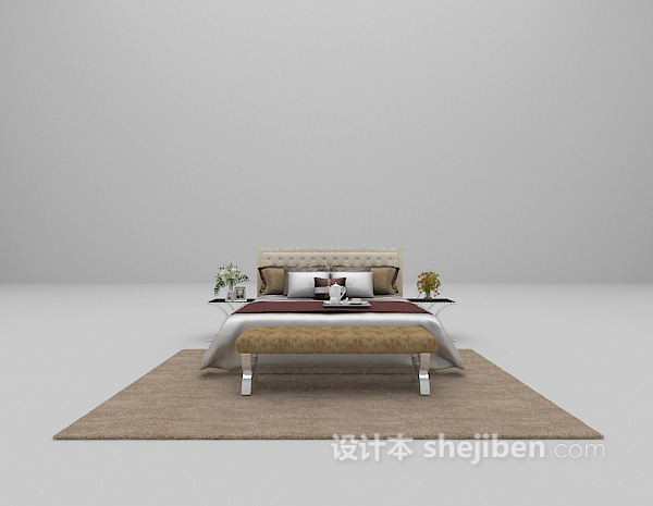 家庭矮床3d模型下载