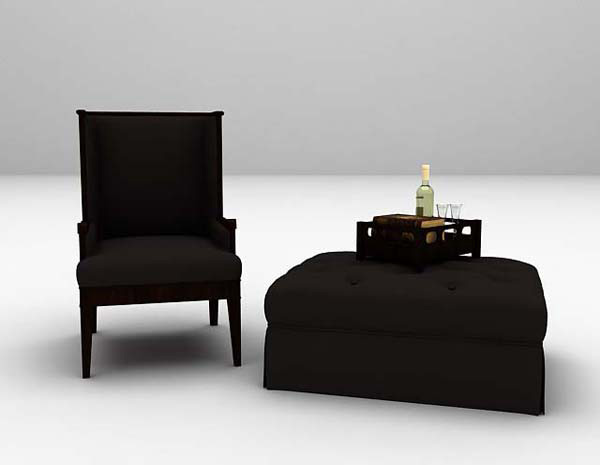 设计本家居椅组合3d模型下载