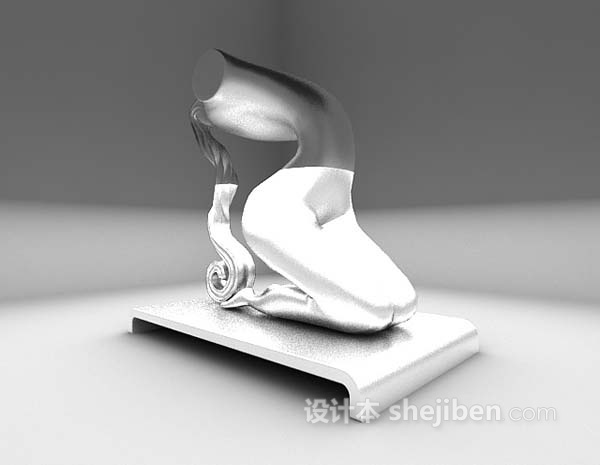 设计本白色雕塑品3d模型下载