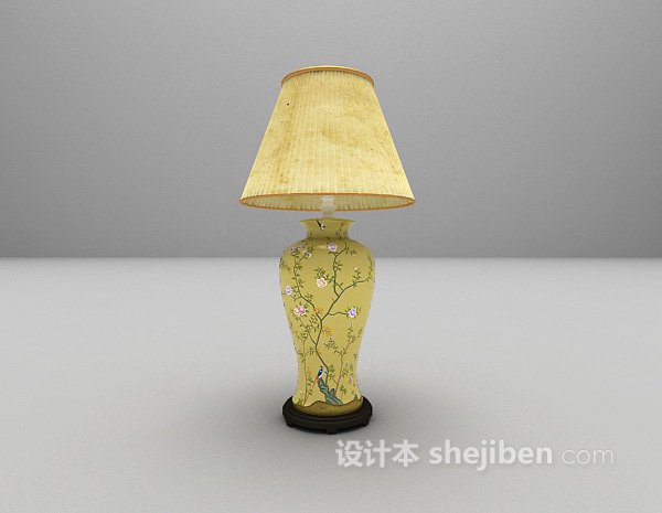 设计本花瓶形台灯3d模型下载