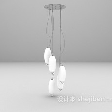 白色灯具3d模型下载