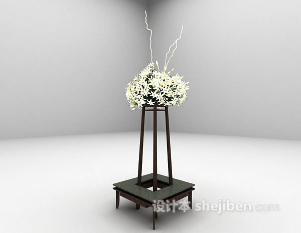 设计本室内花艺装饰3d模型下载
