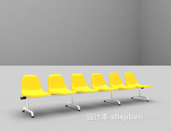 免费公共休闲椅3d模型下载