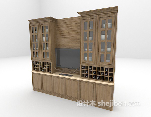 设计本电视墙推荐3d模型下载