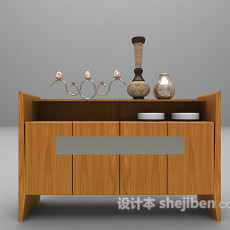 木质橱柜3d模型下载