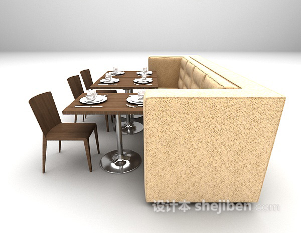 设计本欧式风情餐桌3d模型下载