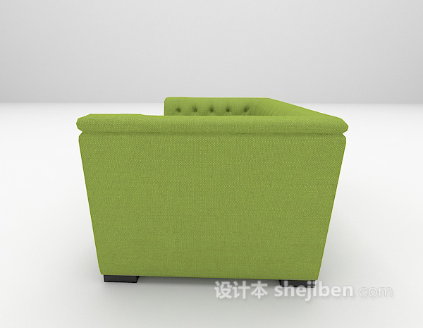 免费绿色沙发3d模型下载