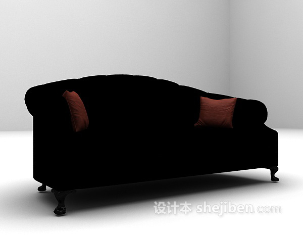 免费欧式古典皮质沙发3d模型下载