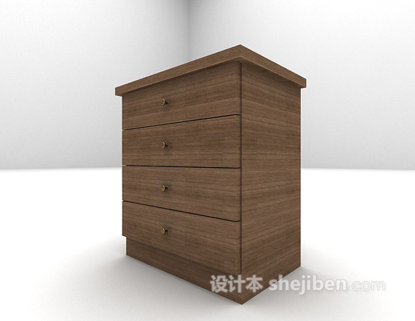 设计本床头柜3d模型下载