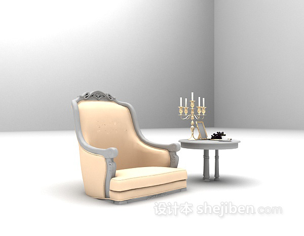 免费欧式沙发椅3d模型下载