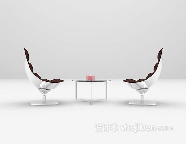设计本现代风格桌椅组合3d模型下载