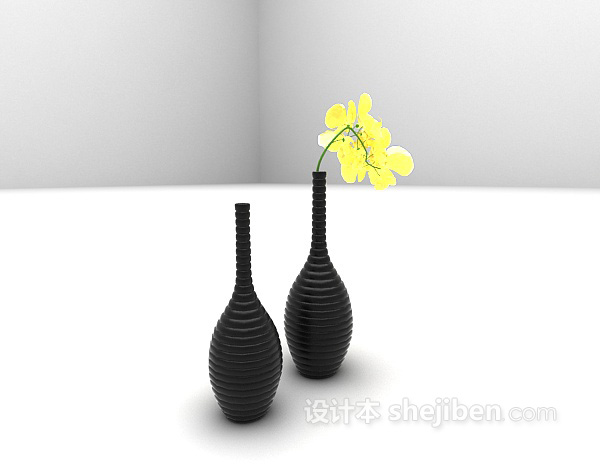 东南亚风格花瓶装饰品3d模型下载