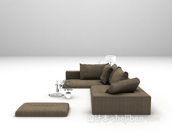 现代风格现代多人沙发3d模型下载