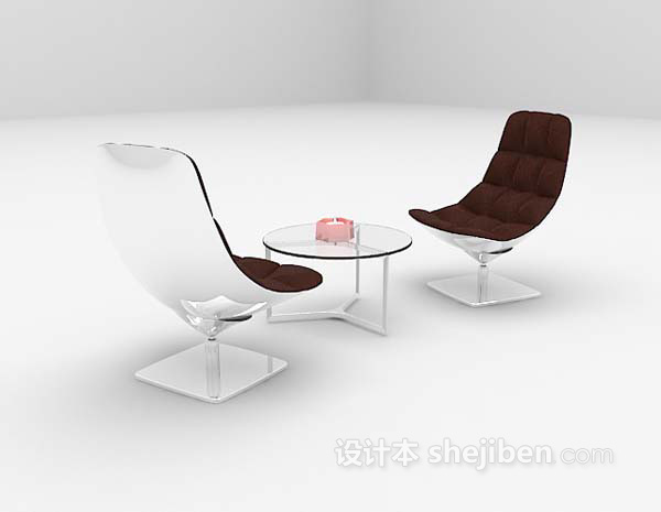现代风格现代风格桌椅组合3d模型下载