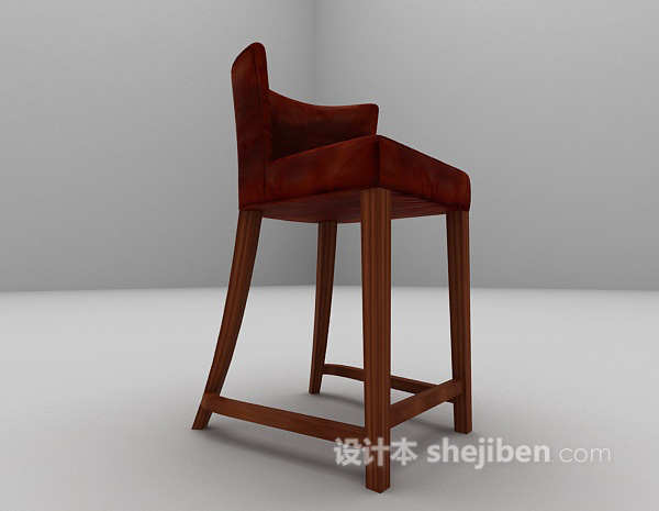 现代风格皮质高脚椅3d模型下载
