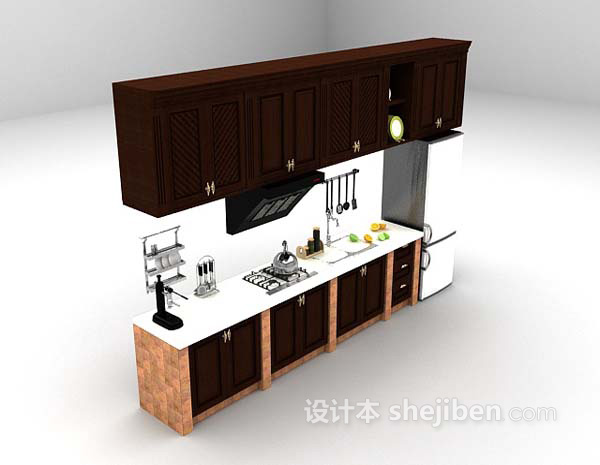 欧式风格厨房用具max3d模型下载