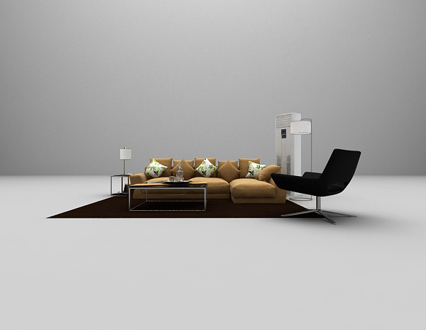 现代组合沙发3d模型下载